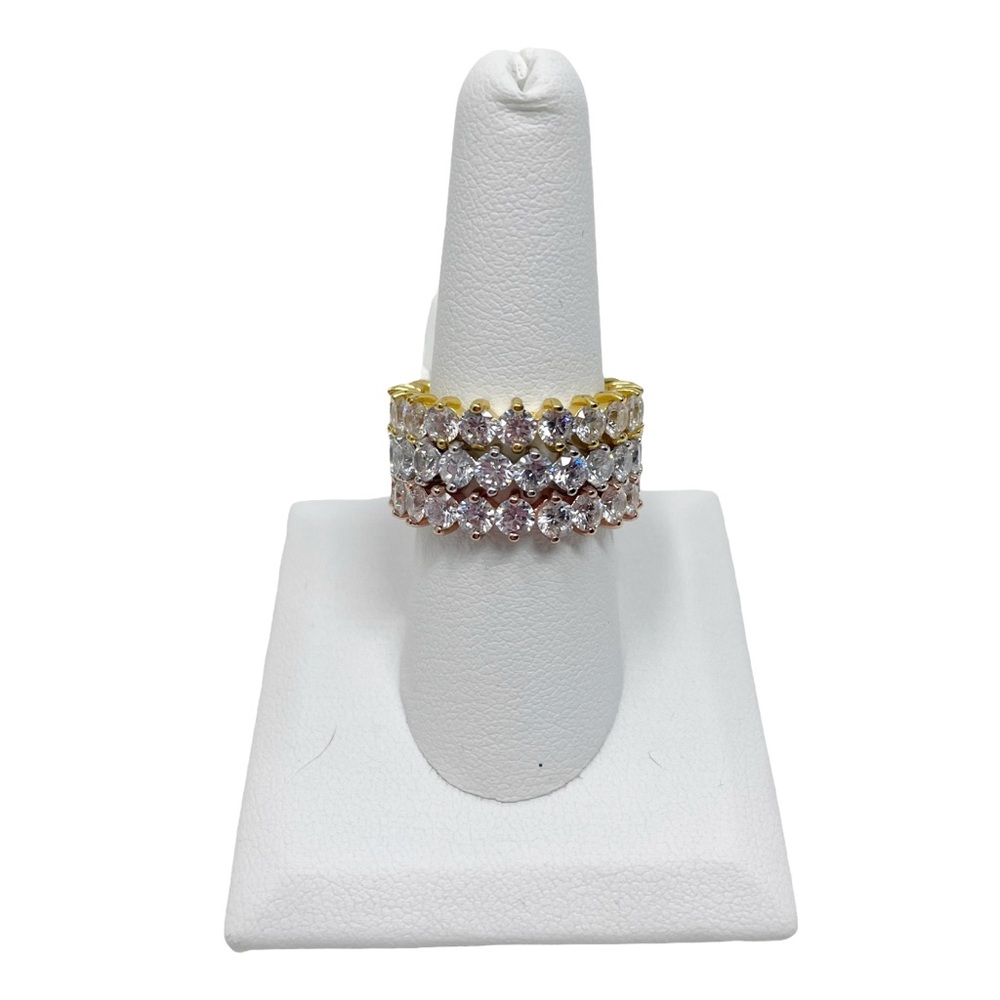 JTV Gold and Silver Multi-Band Ring
